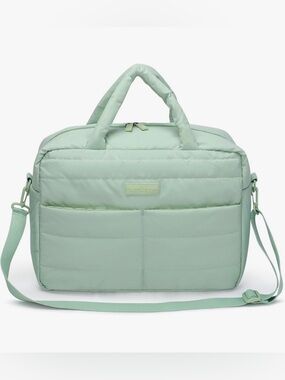 Buzz & Bloom Mint Sage Green Diaper Bag Tote